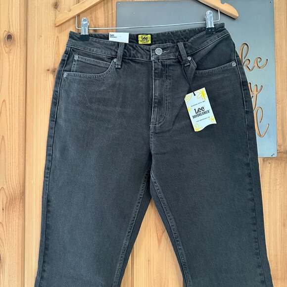 Lee x Daydreamer Size 30/28 High Rise Western Crop Boot Jeans in Washed Black - Picture 8 of 11